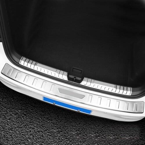 For VW Volkswagen Golf 8 MK8 2020 2021 Stainless Rear Trunk Inner Outer Bumper Plate Protector Guard Cover Car Styling