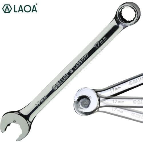 LAOA 8-27mm Open End Ratchet Wrench Combination Ratchet Socket Spanner Universal Key Bicycle Car Repair Hand Tool