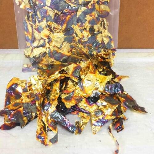 10G blue variegated Gold Flake leaf - Broken Loose Gold leaf for gilding decoration in good quality