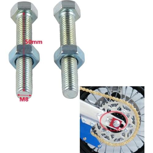M8x50 Motorcycle Swingarm Chain Adjuster Bolt Screws Repair Kit For Yamaha YZ125 YZ250 YZ250F YZ400F YZ426F YZ450F & WR Models