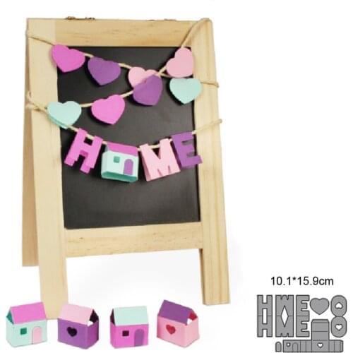 Metal cutting dies cut die mold Home House Heart Banner Border decoration Scrapbook paper craft knife mould blade punch stencils