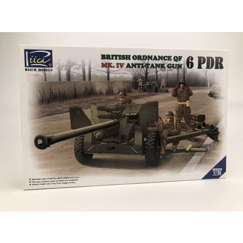 Riich Models RV35018 1/35 British Ordnance QF 6 Pdr MK.IV Anti-Tank Gun Model Kit