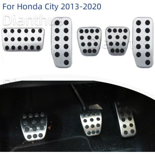 For Honda City 2013-2020 Car Accelerator Gas Brake Foot Pedal Cover Pad AT MT Pedal Accessories 2019 2018 2017 2016 2015 2014