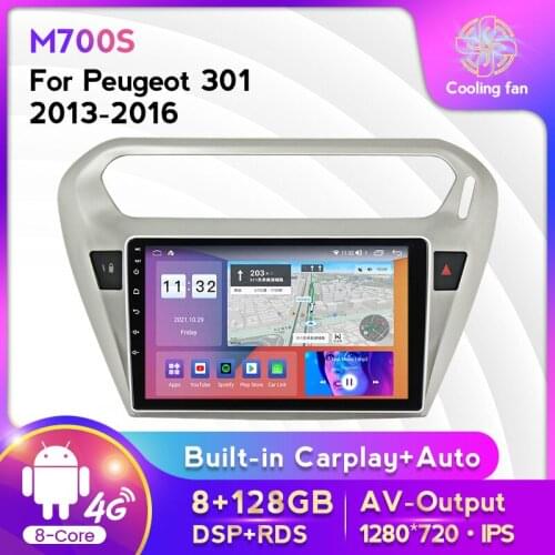 NaviFly 2.5D IPS Android 10 Car DVD Multimedia Player GPS for Peugeot 301 Citroen Elysee 2014-2016 with wifi radio rds BT