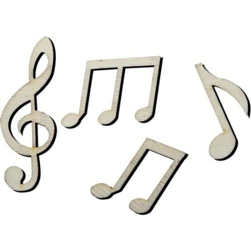 O56 Musical Note Package Ornamental Wooden Object paintable decorative objects декоративные предметы под роспись