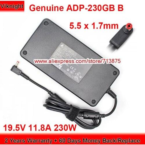 Genuine Delta ADP-230GB B 230W Charger 19.5V 11.8A AC Adapter for Acer NITRO 5 AN517-41 ADP-180TB F 5.5x1.7mm Tip Power Supply