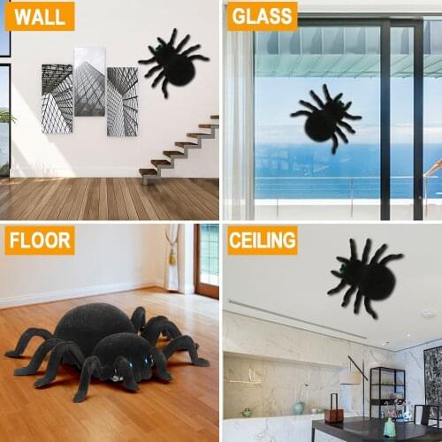 Wall Climbing Spider Remote Control Toys Infrared RC Animal Kid Gift Toy Simulation Furry Electronic Spider Surprise Toy for Kid