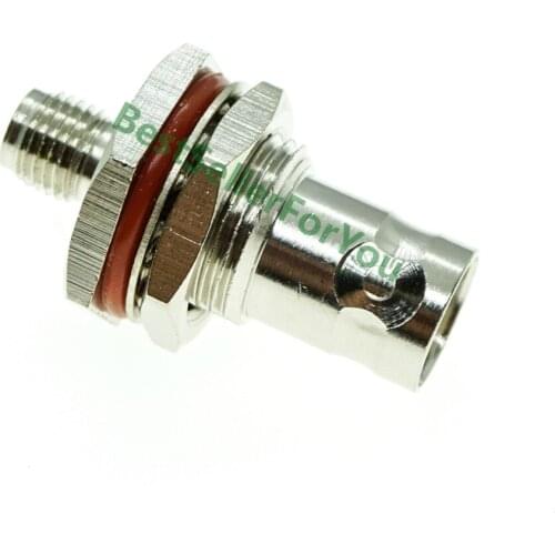BNC Female To SMA Female Jack O-ring Bulkhead Panel Mount Connector AdapterBrass