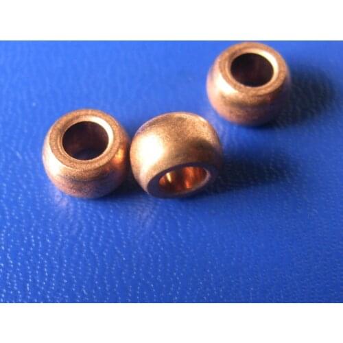 10PCS Round Copper-iron Base Spherical Oil-impregnated Bearing Inner Diameter 4MM Sliding Bearing DIY Accessories Small Bearing