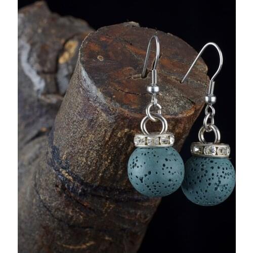 Natural Volcanic Rock Pendant Volcanic Stone Handmade Ball Pendant Boxed for DIY Necklace Bracelet Earrings Jewelry Accessories