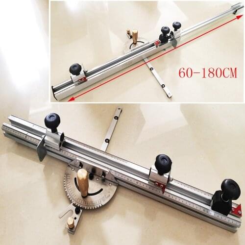 Precision Miter Gauge With Aluminum Miter Fence Router Sawing Assembly Angle Ruler Flip Stop For Table Saw Woodworking Tools
