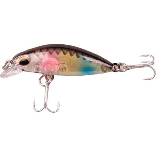 Lutac Minnow Bait Fishing Lure 40mm 3g Artificial plastic hard bait VMC Hook Lures Fishing Tackle