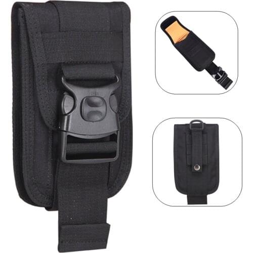Tactical Phone Pouch Double Layer Card Phone Holster Molle Smartphone Men Belt Waist Bag Utility Gadget Gear Tool Military