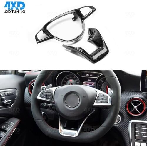 For Mercedes-Benz GLA45 A45 CLA45 W213 CLS63 C63 W176 E63 W117 AMG W205 Carbon Steering Wheel Patch Trim cover Replacement 2015
