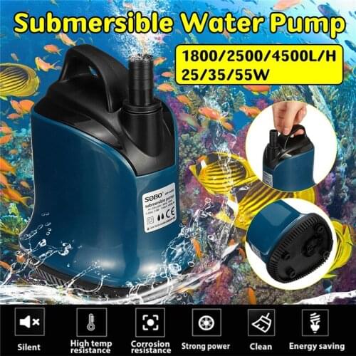 Water Pump Fish Tank Submersible Pump Bottom Suction Pump Water Change Pump Low Noise Filter Manure Suction Pump for Aquarium