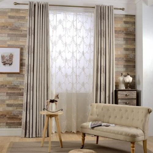 Purple/Coffe Tree Jacquard Blackout Curtains for Living Room Bedroom Faux Linen Window Drapes Custom Made