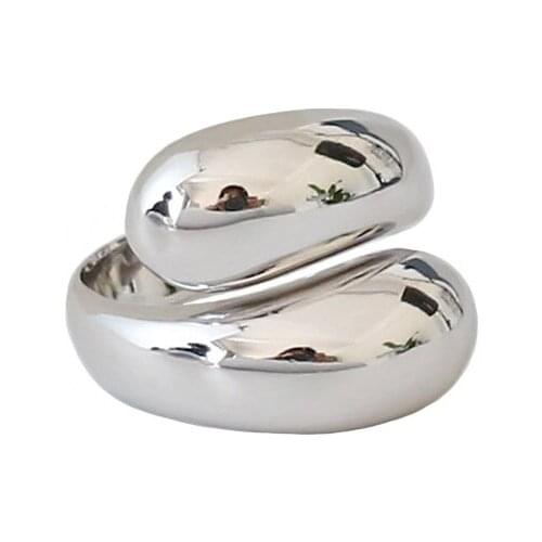 925 Sterling Silver Water Drop Opening Rings Gift For Women Gold Design Ring Finger Sieraden 2021 Fine Accessories Jewellery