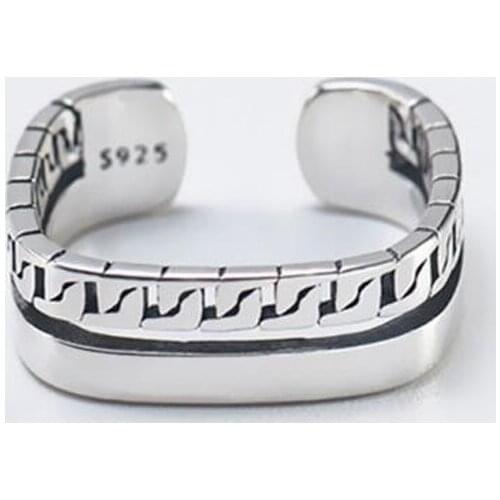 Silver Plated Simple Square Geometric Figure Women Ring Handmade Finger Rings Jewelry Gifts Dropshipping