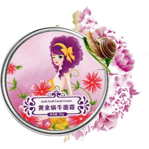 Gold Snail Cream 30g Moisturizing Instantly Anti Wrinkle Whitening Snail Face Day Cream Women Face Care