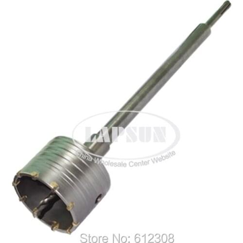 1pcs 60mm Hand Wall Impact Drill Bit Cut Tool Kit Set Hole Saw Cutter + SDS Plus Hammer Core Arbor Shaft For Wall Masonry Stone