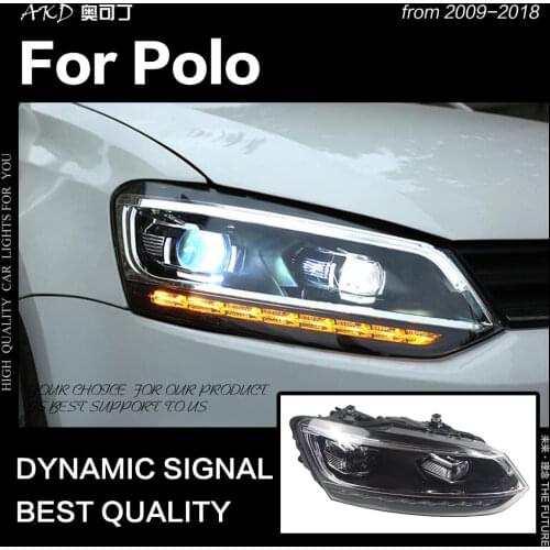 AKD Car Styling for Polo Headlights 2010-2018 Vento LED Headlight LED DRL Hid Head Lamp Angel Eye Bi Xenon Beam Accessories