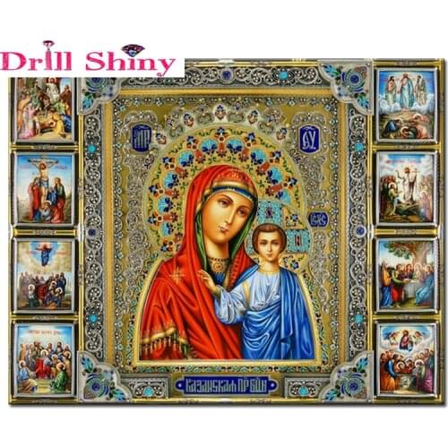 DIY 5D Diamond Painting Religion, Portrait, DIY Diamond Pattern Set Embroidery & Bead Photo Diamond Embroidered Stone