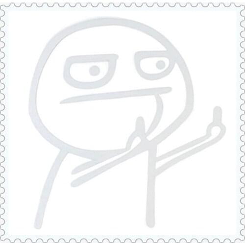 Car Accessories Cartoon Funny Middle Finger Stickers modeling for Renault Talisman Nepta Altica Z17 Wind R-Space 2 3.2 Initiale