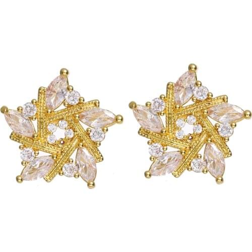 Bettyue Fascinating Star Design Earring For Women Noble Zirconia Jewelry Fashion Party Exquisite Ornament Fancy Gift