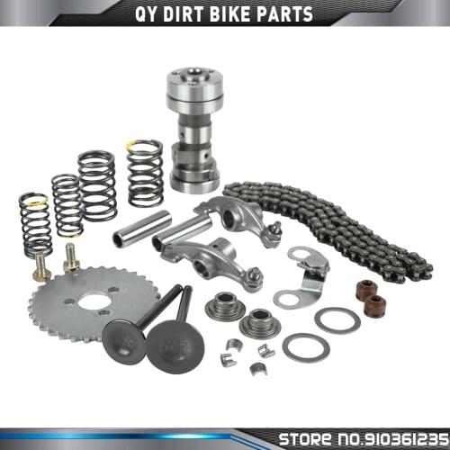 Motorcycle Cylinder Head Parts Camshaft Intake Exhaust Valve Springs Rocker Timing Chain For 125cc lifan Horizontal EngineS