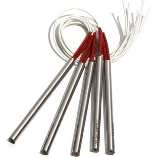 5PCS 12.5mm Diameter 265~300mm Length 304SUS Cylindrical Electric Heating Single Head Pipe 1000/1050/1100/1150W Tubular Heater