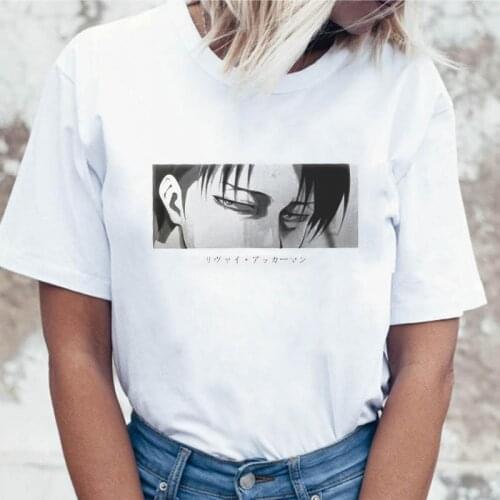 Harajuku Womens T-shirt Anime Oversized Tshirt Printing Tops Titan Summer Ladies Loose Gothic Short Sleeve Graphic Female Tee