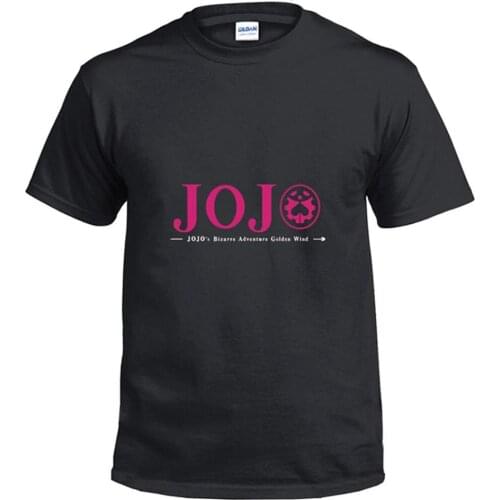JoJo Bizarre Adventure T shirt men women JoJo Letter 3D Printed Fantasy Novel Black Cotton Short Sleeve T-shirt homme Tee