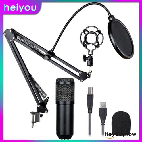 USB Condenser Microphone Computer Live Recording with Adjustable Cantilever Bracket Microphone Set for Recording Vocals YouTube