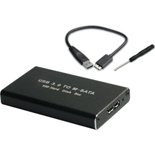 5Gbps USB 3.0 to mSATA SSD Enclosure USB3.0 to mini-SATA Hard Disk adapter M2 SSD External HDD Mobile Box