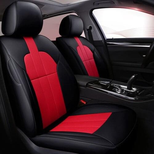 Custom 2 pc front seat Leather car seat cover for Ford mondeo Focus 2 3 kuga Fiesta Edge Explorer fiesta fusion car accessories