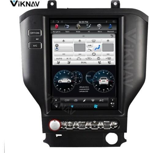 Android radio tape recorder for Ford Mustang 2014-2018 car video players car audio gps navigation head unit vertical hd screen