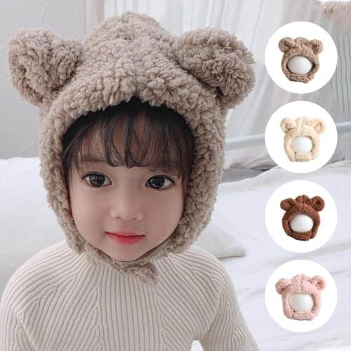 Cute Baby Warm Plush Hat Winter Autumn Windproof Ears Protection Cap Kids Gift