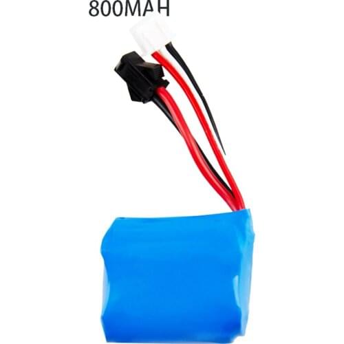 Upgraded 7.4V 800mAh 17350 Lipo Battery Replacement Parts Enchufe SM Apply for h100 h106 Remote Control Speed Boat Universal