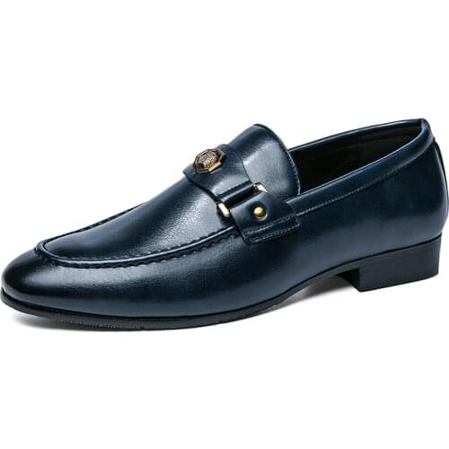 Men Shoes High Quality Pu Leather New Fashion Stylish Design Slip-on Shoes Casual Formal Basic Shoes Zapatos De Hombre