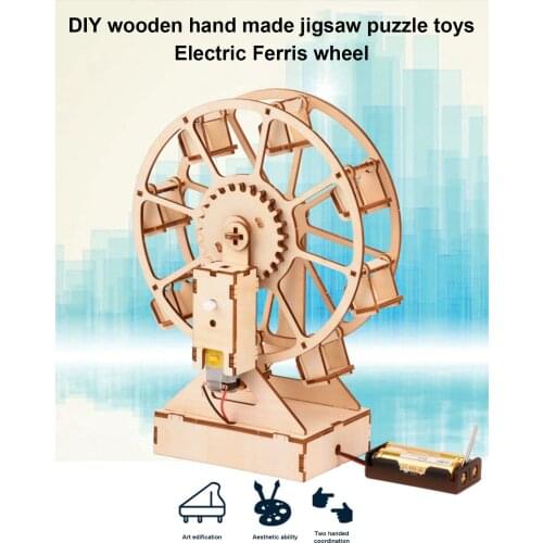 Ferris Wheel Kit Wooden DIY Model Kit for Adults Teens Kids Educational STEM Toy for Boys Girls 3D Puzzles Science Kits for Kids