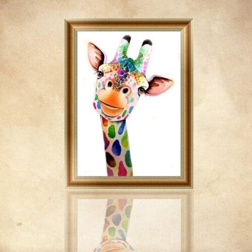 Deer Giraffe Cross Stitch Kit 5D DIY Diamond Painting Mosaic Pattern Landscape Picture Flower Animal 1 Pcs Diamond Embroidery