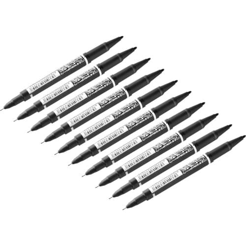Lot of 10 Double Oily Ink Markers Artist Sketch Drawing Dot Marking Pen Set