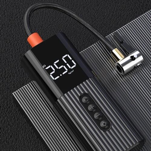 Newest 1 Set 12V Electric Car Air Pump Car Air Compressor With Digital LCD Display Inflatable Pump For Car Motorcycle Bicycle