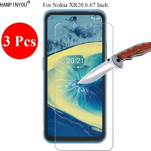 3 Pcs/Lot New 9H 2.5D Tempered Glass Screen Protector For Nokia XR20 6.67" Protective Film + Clean Tools