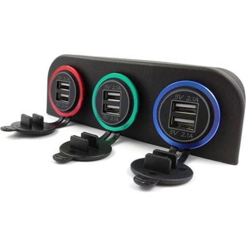 1/2/3 Holes Tent Base Panel USB Socket/Voltmeter/Power Socket Holder Car Truck With waterproof cover and easy to use