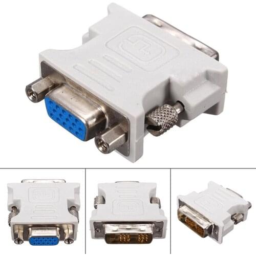 Mayitr 1pc Professional DVI-D to VGA Adapter 18+1 Pin DVI Male to 15 Pin VGA Female Plug Adapter Converter for PC Laptop