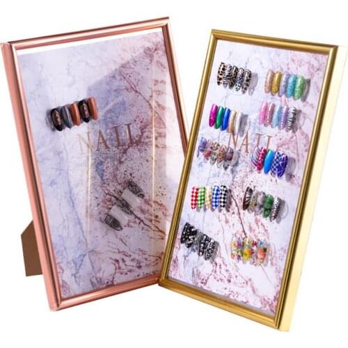 BellyLady Manicure Display Frame Magnet Movable Nail Shop Showing Stand Board Double-sided Adhesive Tape