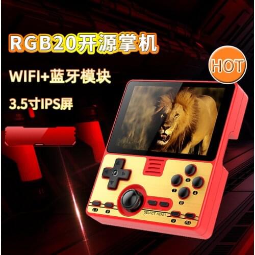 Powkiddy New RGB20 Handheld Game Console Open Source Retro Game Console Support WiFI Bluetooth Game Player For PS1 Children Game
