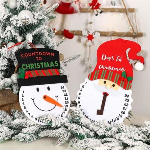 Christmas Decorations Creative Old Man Countdown Wall Calendar Printing Santa Claus Wall Advent Calendar Christmas Decoration