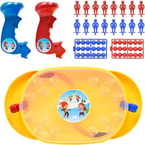 Family Game Kids Toy Double Players Shooting Marbles Toys Parent-Child Interactive Desktop Board Fun Game with Friends